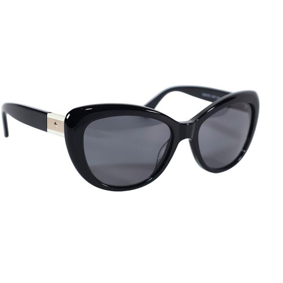 Kate Spade EMMALYNN Cat Eye Polarized Womens Sunglasses - Black/Grey - NWT - Picture 2 of 10